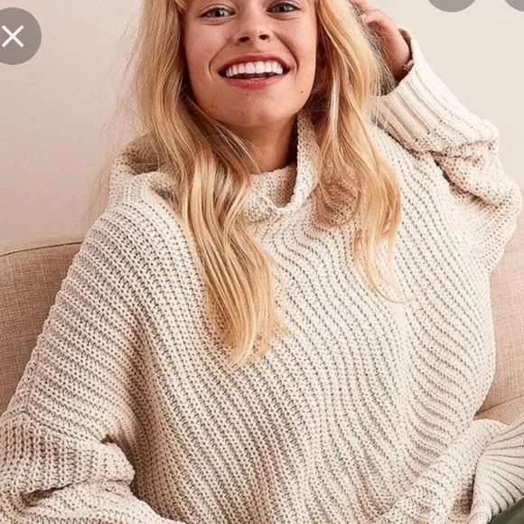 aerie, Sweaters, Aerie Oversized Chenille Turtleneck Sweater Cream Size  Xs